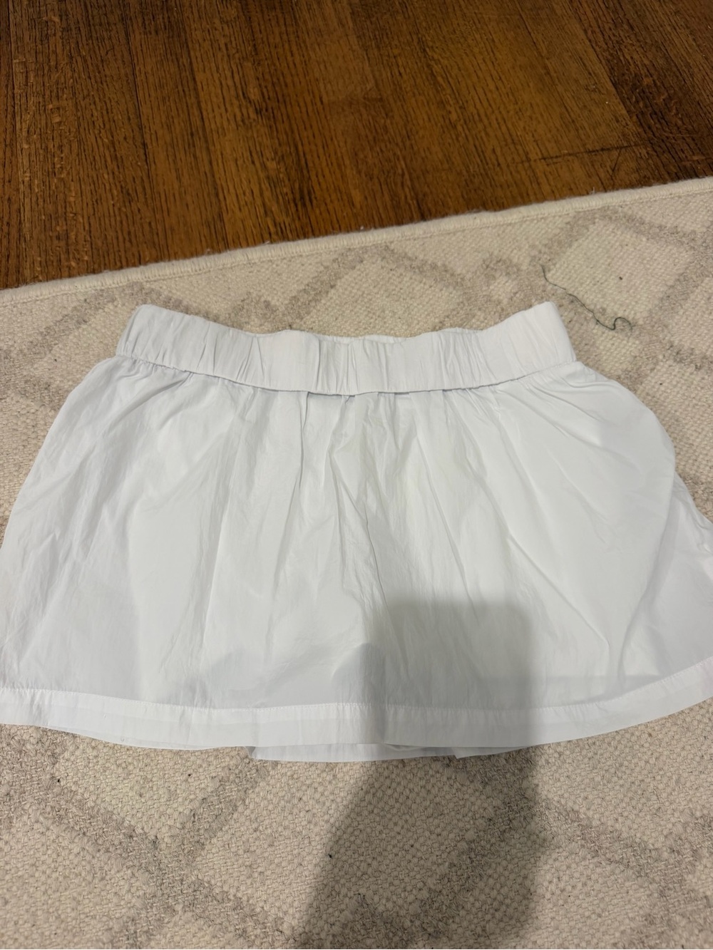 Daily Drills White Elastic-Waist Mini Skirt
